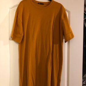 Zara Mustard Shirt Dress